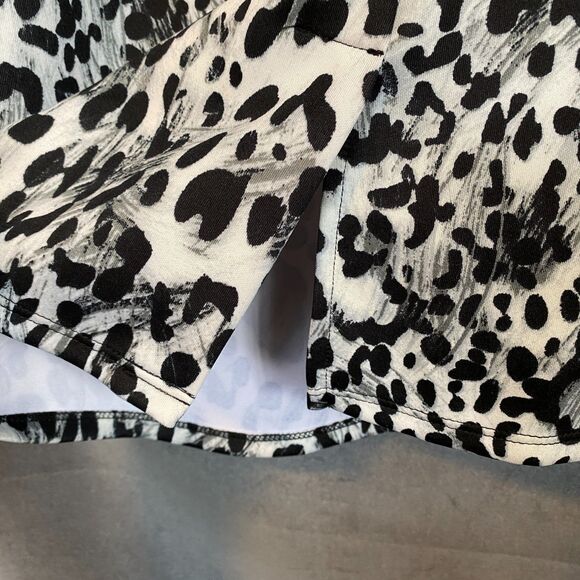 Switchblade Stiletto XXL Leopard Print Dress - Black & White, Rockabilly Bodycon - Picture 7 of 7